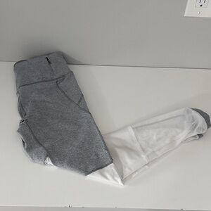 CALIA by Carrie Underwood Gray and White Leggings Cropped style